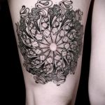 mandala a láb tetoválásán - fotó példa a kész tetoválásra 01052016 21 -ből