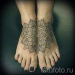 mandala a láb tetoválásán - fotó példa egy kész tetoválásra 01052016 -ból 25