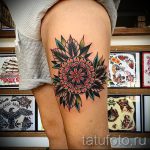 mandala a láb tetoválásán - fotó példa egy kész tetoválásra a 01052016 -ból 32