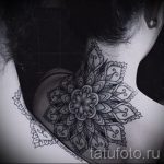 mandala a nyak tetoválásán - fotó példa egy kész tetoválásra 01052016 13 -ból