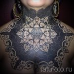mandala a nyak tetoválásán - fotó példa egy kész tetoválásra 01052016 -ból 23