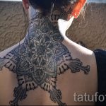 mandala a nyak tetoválásán - fotó példa a kész tetoválásra 01052016 24