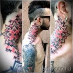 mandala a nyak tetoválásán - fotó példa egy kész tetoválásra a 01052016 -ból 25