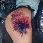 mandala tetoválás a combon - fotó példa egy kész tetoválásra a 01052016 -ból 11