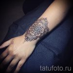 mandala tetoválás a csuklón - fotó példa egy kész tetoválásra 01052016 -ból 3