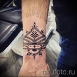 mandala tetoválás a csuklón - fotó példa egy kész tetoválásra 01052016 -ból 6
