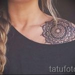 mandala tetoválás a vállán - fotó példa a kész tetoválásra 01052016 -ból 5