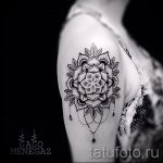 mandala tetoválás a vállán - fotó példa egy kész tetoválásra a 01052016 -ból 10