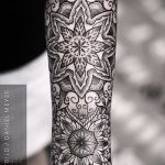 mandala tetoválás az alkaron - fotó példa a kész tetoválásra 01052016 -ból 2