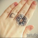 kleines Tattoo -Mandala - Beispielfoto des fertigen Tätowierung auf 01052016 1