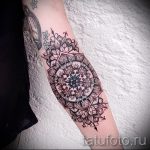 mandala tetoválás a karon - fotó példa egy kész tetoválásra a 01052016 42 -ből