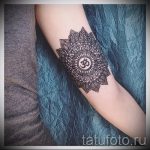 mandala tetoválás a karon - fotó példa egy kész tetoválásra a 01052016 46 -ból