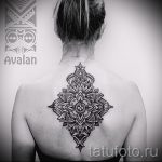 mandala tetoválás a hátlapon - fotó példa egy kész tetoválásra 01052016 -ból 2