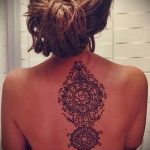 mandala tetoválás a hátlapon - fotó példa a kész tetoválásra 01052016 -ból 4