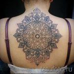 mandala tetoválás a hátulján - fotó példa a kész tetoválásra 01052016 -ból 7