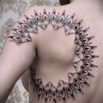 mandala tetoválás a hátulján - fotó példa egy kész tetoválásra 01052016 -ból 8