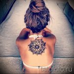 mandala tetoválás a hátlapon - fotó példa egy kész tetoválásra a 01052016 -ból 12