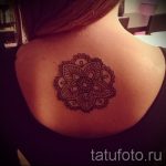 mandala tetoválás a hátlapon - fotó példa egy kész tetoválásra a 01052016 -ból 16