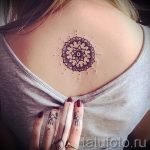mandala tetoválás a hátulján - fotó példa a kész tetoválásra 01052016 -ból 17