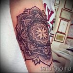 mandala bazsarózsa tetoválás alakjában - Fotó példa a kész tetoválásra a 01052016 -on 1