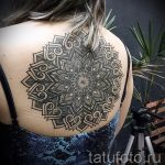 mandala tetoválás a hátlapon - fotó példa egy kész tetoválásra a 01052016 -ból 25