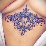 mandala tetoválás a mell alatt - fotó példa egy kész tetoválásra 01052016 -ból 7