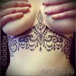 mandala tetoválás a mell alatt - fotó példa egy kész tetoválásra 01052016 -ból 8