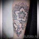 mandala sous la forme d'un tatouage pivoine - példa fotó a tatouage fini sur 01052016 1
