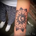 Mandala nap tetoválás - Fotó példa a kész tetoválásra a 01052016 -on 1