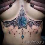 mandala tatouage sous la poitrine - Fotó példa a tatouage fini sur 01052016 2