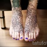 mandala tatouage sur sa jambe - Fotó példa a tatouage fini sur 01052016 1