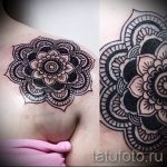 Mandala Tätowierung auf ihrem Schlüsselbein - Foto Beispiel des fertigen Tätowierung auf 01052016 1