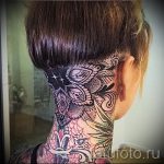 Mandala Tätowierung auf seinem Hals - Foto Beispiel des fertigen Tätowierung auf 01052016 2