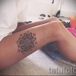 mandala tetoválás a lábán - Fotó példa a kész tetoválásra a 01052016 -on 3