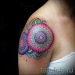 mandala tetoválás a vállán - Fotó példa a kész tetoválásra a 01052016 -on 1
