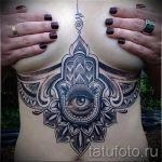 Mandala Tattoo unter der Brust - Foto Beispiel des fertigen Tätowierung auf 01052016 2