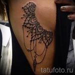 Mandala -Tattoo auf der Seite - Foto Beispiel des fertigen Tätowierung auf 01052016 2