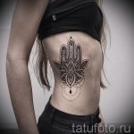 Mandala -Tattoo auf der Seite - Foto Beispiel des fertigen Tätowierung auf 01052016 4
