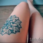 Mandala -Tattoo auf seinem Bein - Beispielfoto des fertigen Tätowierung auf 01052016 1