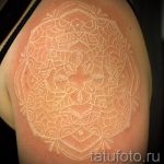 fehér mandala tetoválás - fényképes példa a kész tetoválásra 01052016 -ból 2