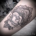 mandala bazsarózsa tetoválás alakjában - fotó példa a kész tetoválásra 01052016 -ból 2