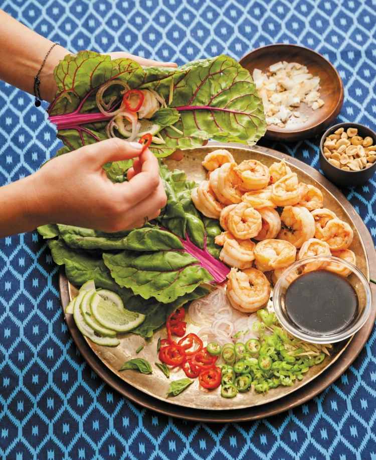 zábaly plnené-krevety-sójová omáčka