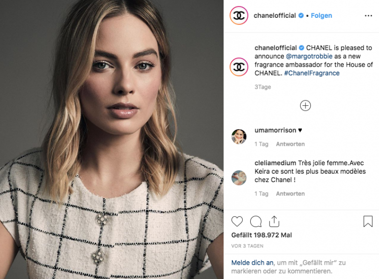 Margot Robbie je novou tvárou Chanel Fragrances