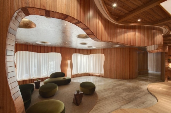 dekoratívna drevená stena