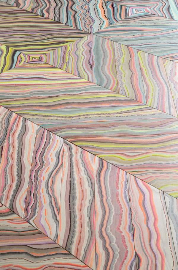 mramorový vzor farby technológie drevené podlahové dosky snedker studio