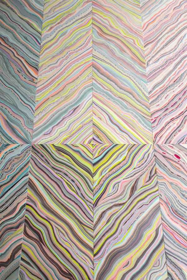 podlahové dosky farebný mramorový vzor ručne vyrobený Pernille Snedker Hansen