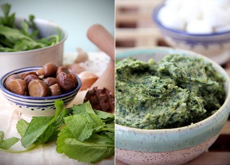 Gaštany pripravte ako recept na pesto ako prílohu