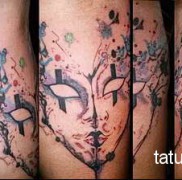 maska ​​tatuaż zdjęcie 34535456546