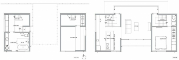 Náčrt projektu architektonického domu