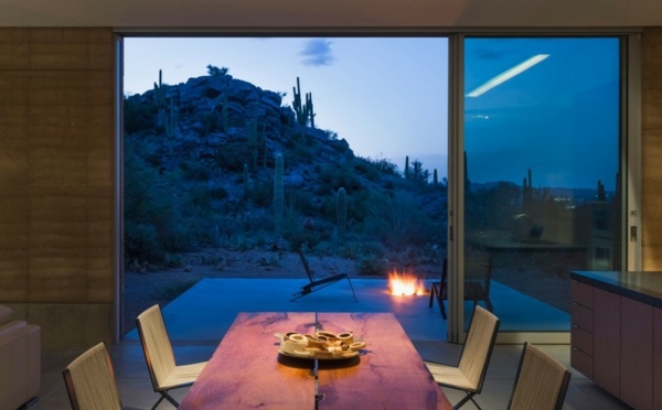 Jedáleň sklenené posuvné dvere masívny dom nábytok z púštneho dreva Jedálenský sklenený masívny dom nábytok z púštneho dreva